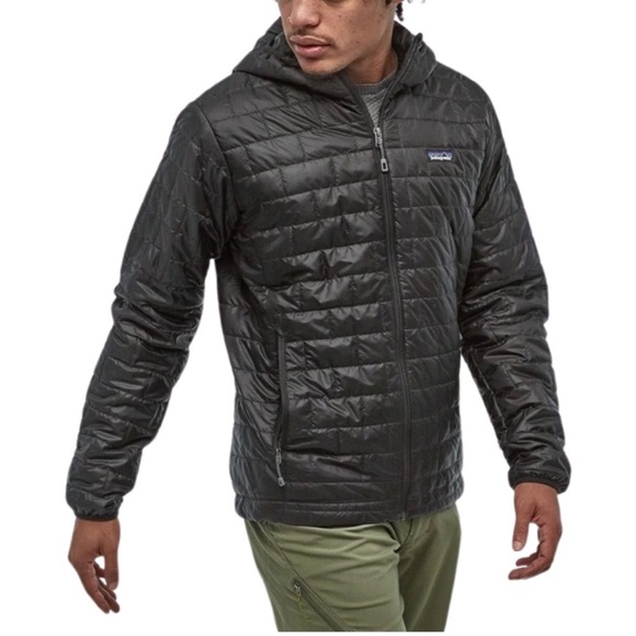Patagonia Men’s Nano Puff Hoodie Puffer Jacket in Black - Picture 4 of 11